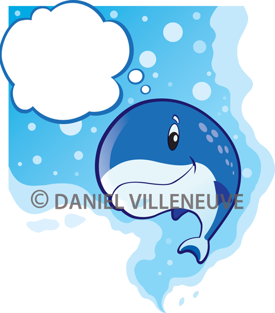 Cute whale illustration