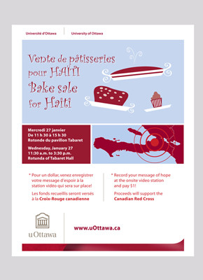 Bake sale poster for Haiti